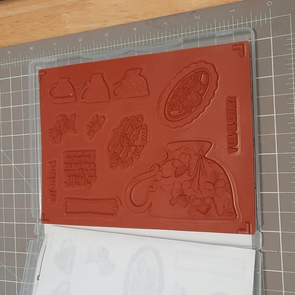 Tea Shoppe cling rubber stamp set - Picture 2 of 3